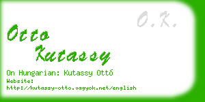 otto kutassy business card